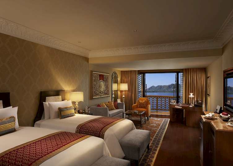 Grand Heritage lake view room, Leela Palace, Udaipur