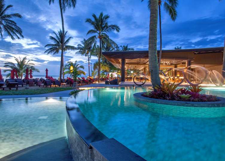 Pool at night