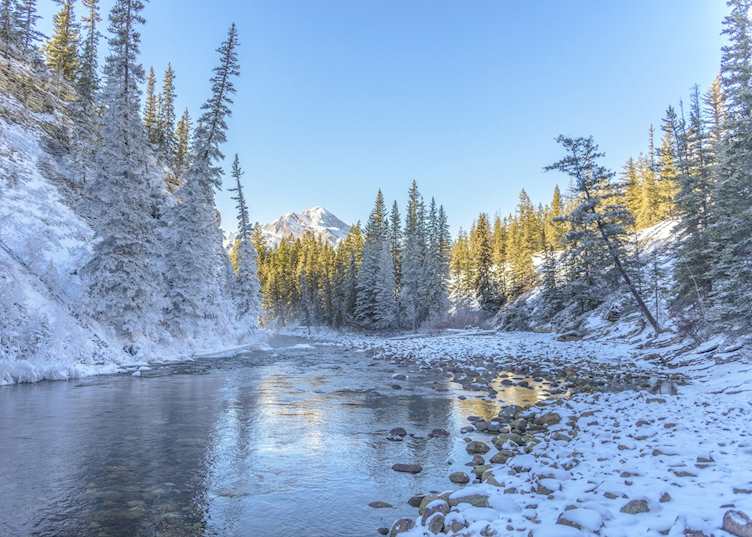 Maligne Canyon in winter, Jasper, Alberta