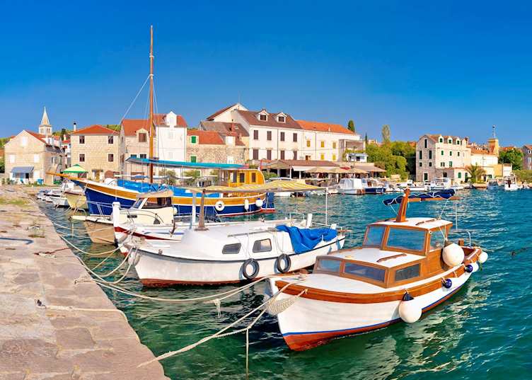 Local fishing boats in the bay, Zlarin