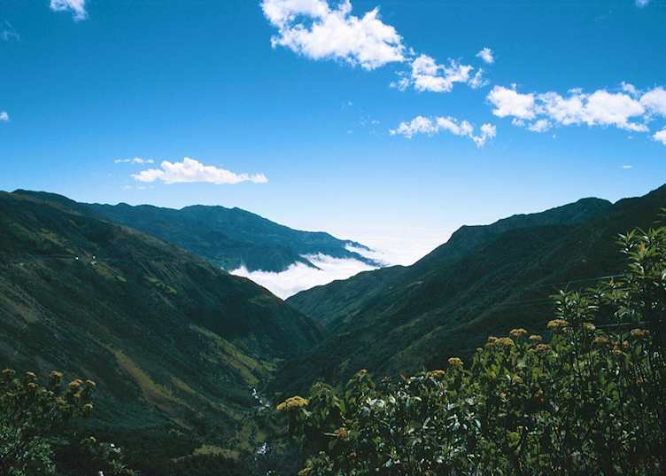 View from El Cajas National Park on the road to Guayaquil