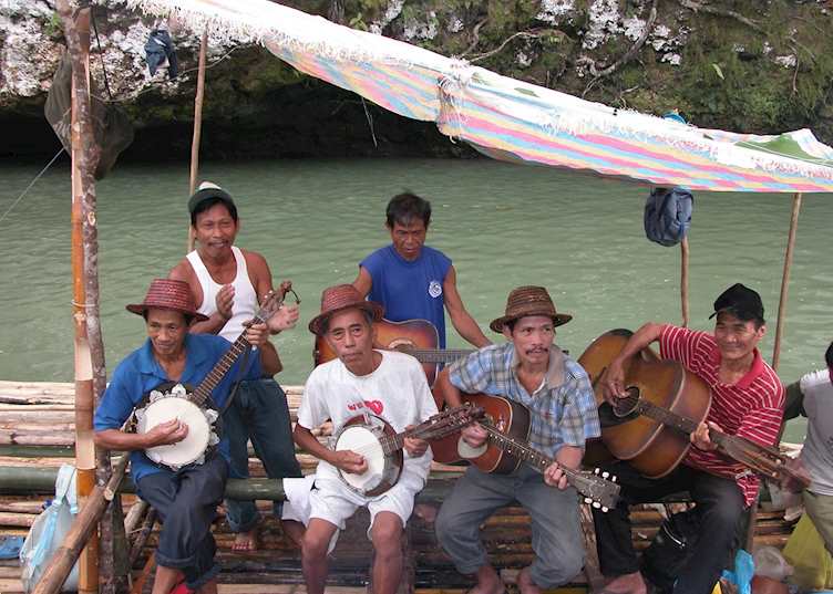 Floating folk band on the Loboc River, Bohol
