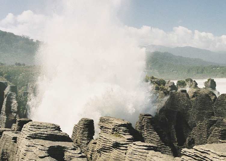 The blow holes at Punakaiki