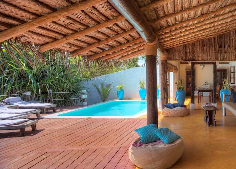 Outdoor space at Matemwe Beach House 