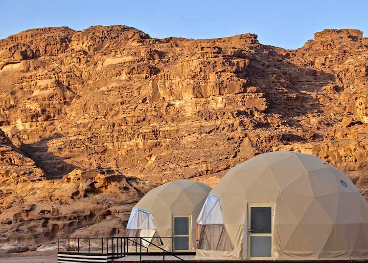 Martian tents at Sun City Camp, Wadi Rum