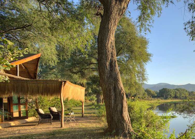 All rents face the river at Chongwe River Camp