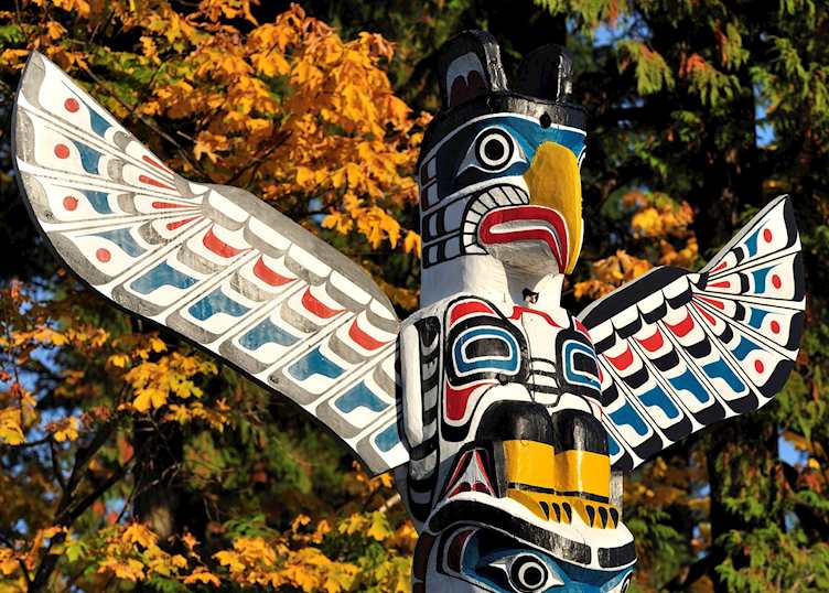 Totem pole in Stanley Park, Vancouver