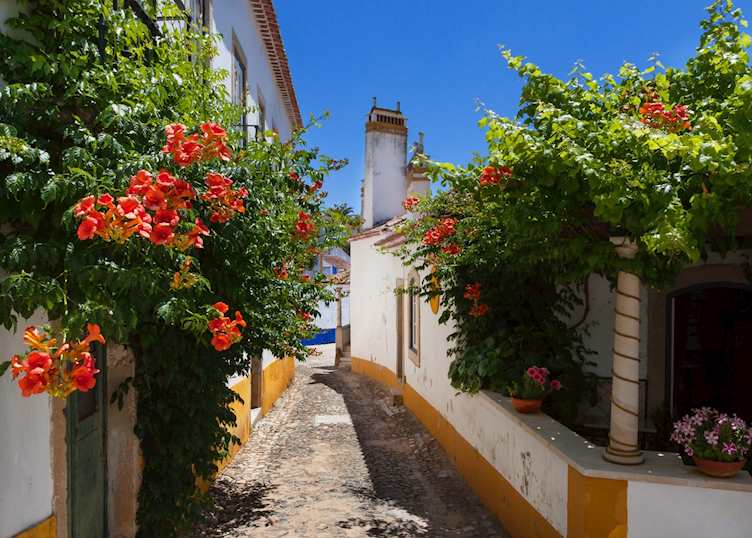 Streetscape in Óbidos, Estremadura  
