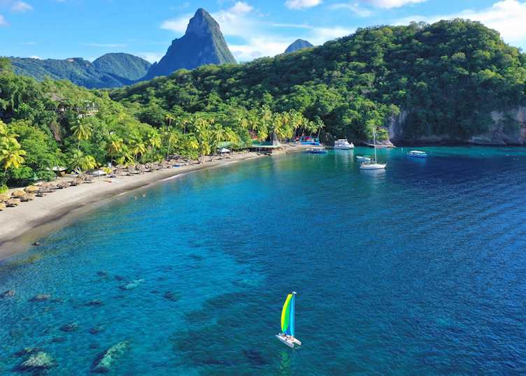 Sailing at Anse Chastanet