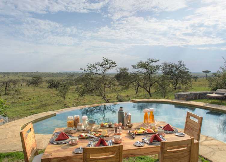 Pool area at Asilia Naboisho Camp