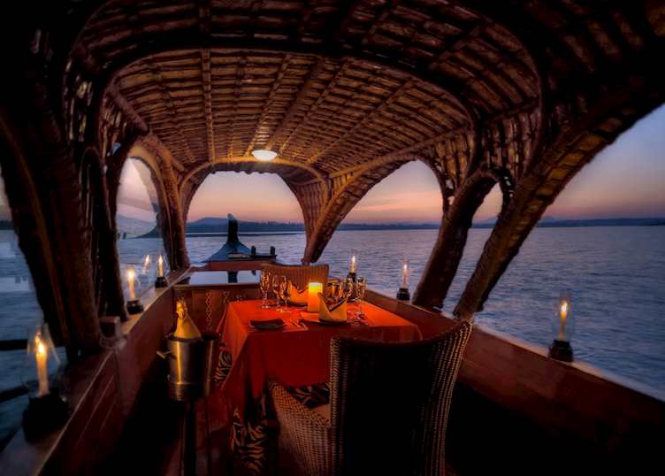 The Boat dining experience at Evolve Back Kuruba Safari Lodge