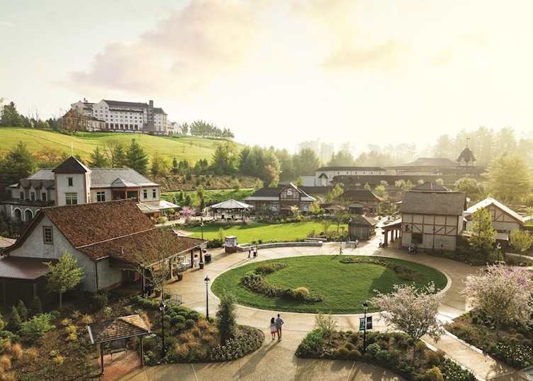 Aerial view, The Inn on Biltmore Estate