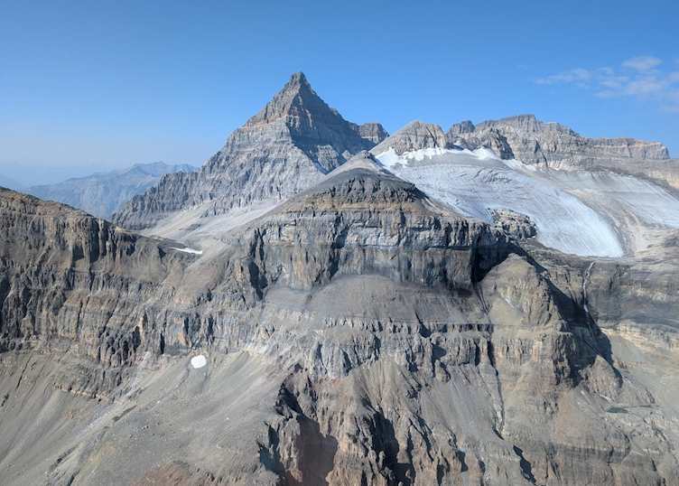 Mount Assiniboine from helicopter, Canmore