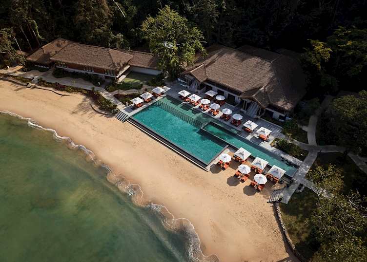 Lagen Swimming Pool Aerial View, El Nido Lagen Island Resort 