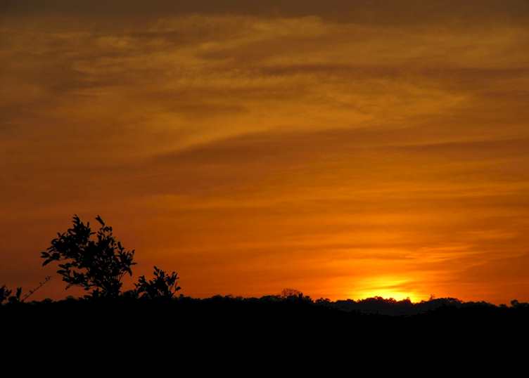 Sunset, Uaxactun camping
