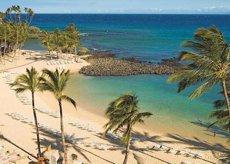 The beach at the Fairmont Orchid, Hawaii (Big Island)
