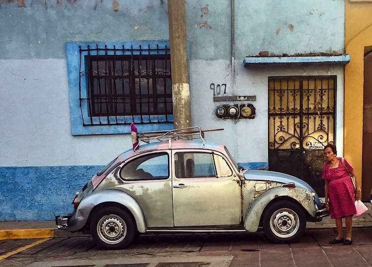 The streets of Oaxaca City