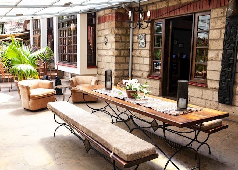 Outdoor sitting area at Macushla House Outdoor sitting area at Macushla House