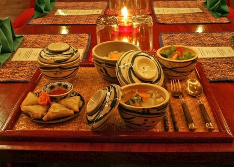 Food at the Apsara Theatre in the Angkor Village Resort and HotelSiem Reap, Cambodia Food at the Apsara Theatre in the Angkor Village Resort and HotelSiem Reap, Cambodia