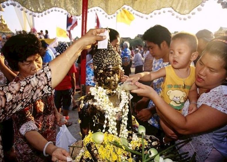 Celebrating Songkran, the Thai New Year Festival, Thailand Celebrating Songkran, the Thai New Year Festival, Thailand