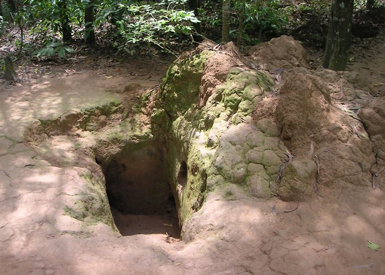 Tunnel entrance, Cu Chi, Saigon Tunnel entrance, Cu Chi, Saigon