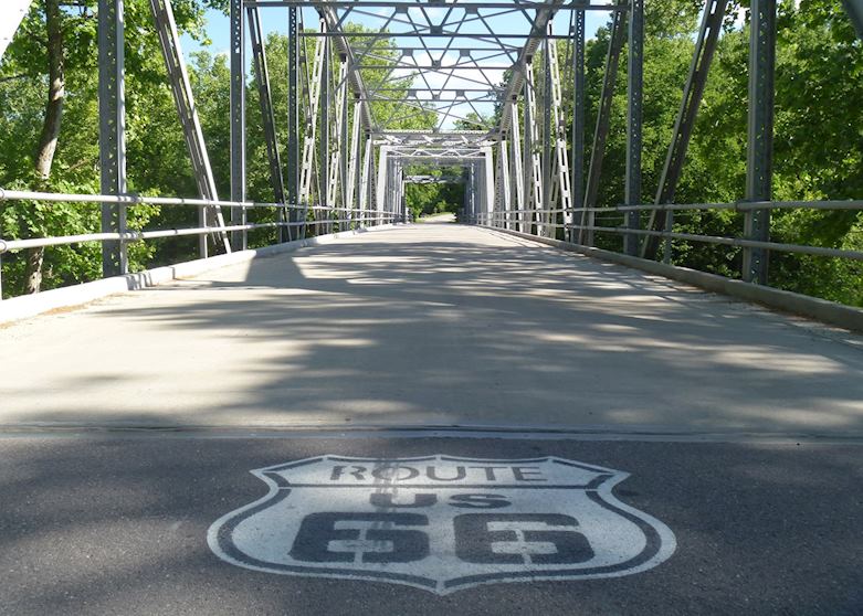Devil's Elbow bridge on the original Route 66 in Missouri Devil's Elbow bridge on the original Route 66 in Missouri