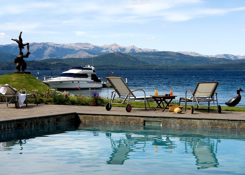 View from the pool at Hotel el Casco, Bariloche View from the pool at Hotel el Casco, Bariloche