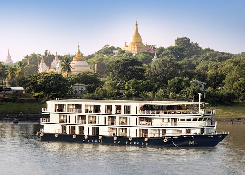 Sanctuary Ananda cruising on the Ayeyarwady