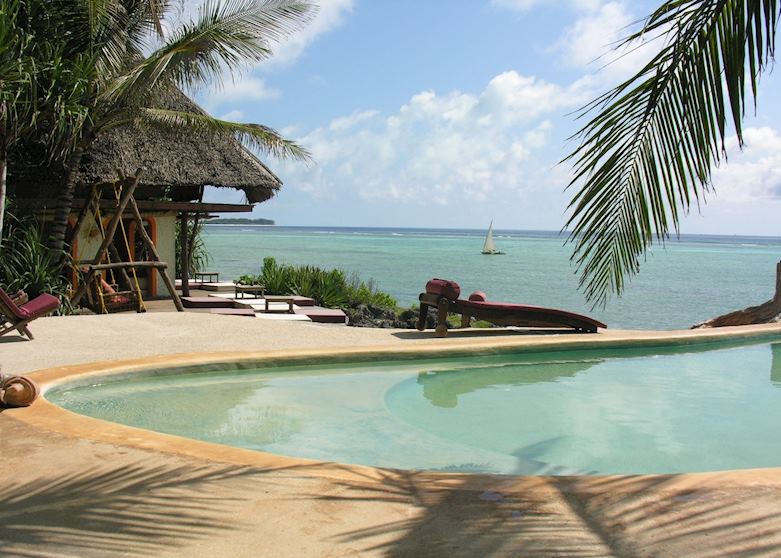 Pool and view, Matemwe Bungalows