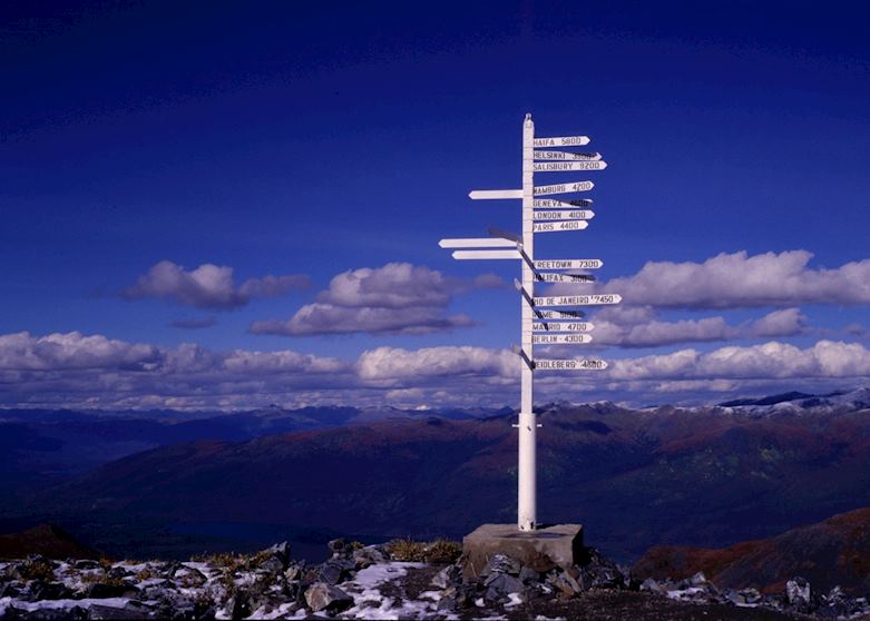 Signpost near Keno City