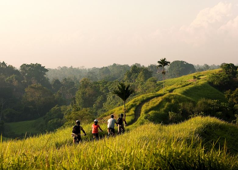 Cycling the paddy fields around Jatiluwih, Indonesia Cycling the paddy fields around Jatiluwih, Indonesia