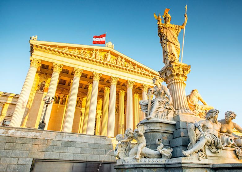 Austrian parliament building in Vienna