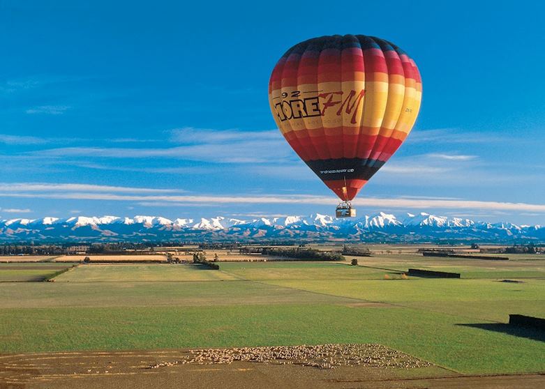Ballooning over the Canterbury Plains, New Zealand Ballooning over the Canterbury Plains, New Zealand