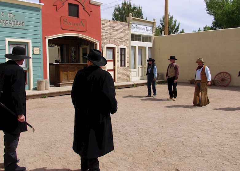 Re-enactment of the gunfight at the OK Corral, Tombstone Re-enactment of the gunfight at the OK Corral, Tombstone