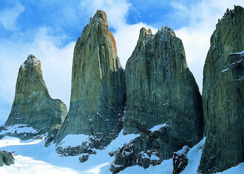 The famous towers of Torres del Paine National Park The famous towers of Torres del Paine National Park