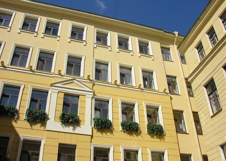 Helvetia Mini Hotel courtyard, St Petersburg