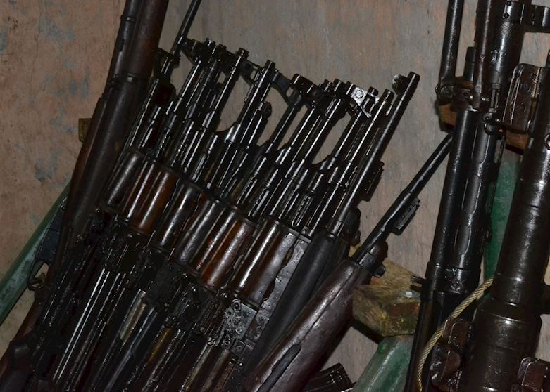 Rifles left over in the weapons house Rifles left over in the weapons house