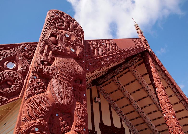 Maori house in Rotorua Maori house in Rotorua