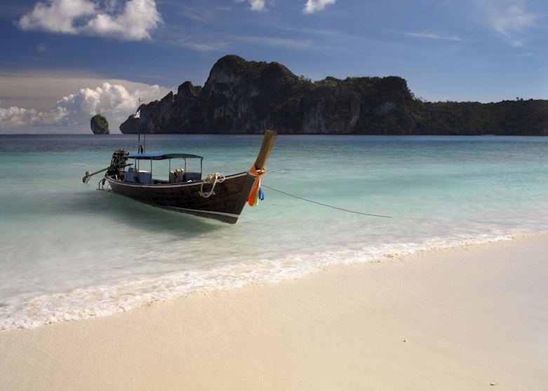 A longtail boat in southern Thailand