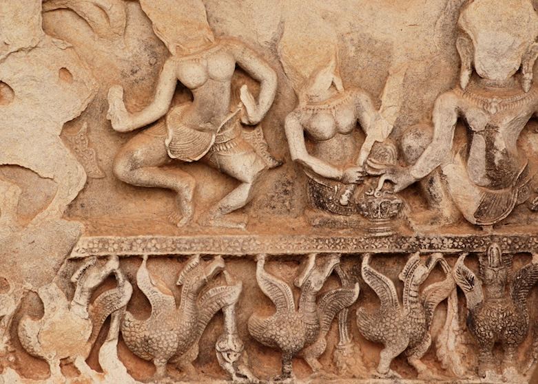 Sandstone craftmanship from the 11th century can be found at Phimai Sandstone craftmanship from the 11th century can be found at Phimai