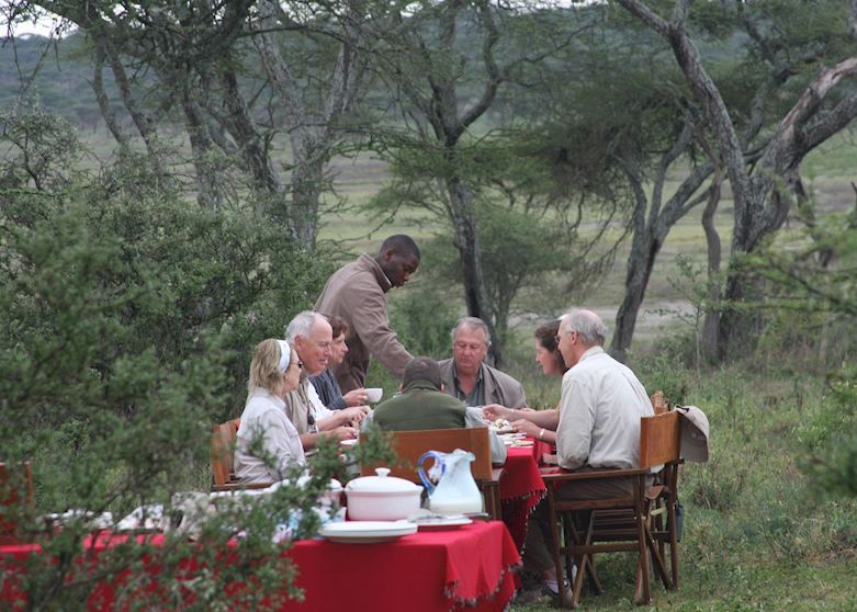 Bush breakfast, Lemala Serengeti Camp