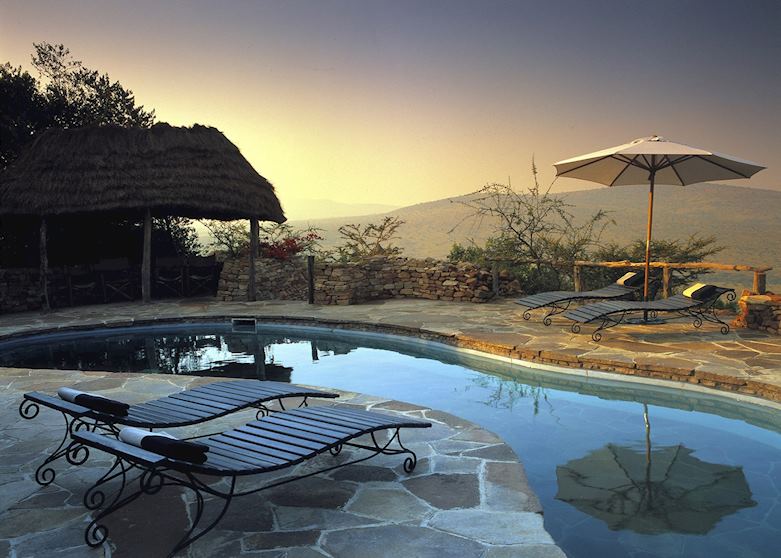 The pool at Klein's Camp, Serengeti National Park