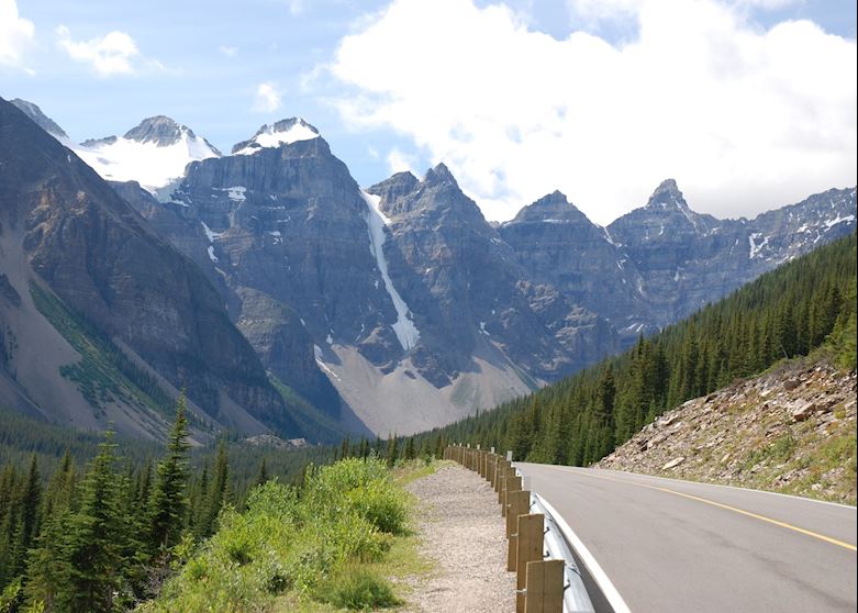 The road to Moraine Lake, Canada