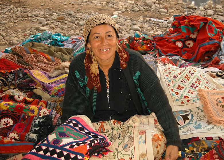 Cloth Trader, Urgut Market, Uzbekistan