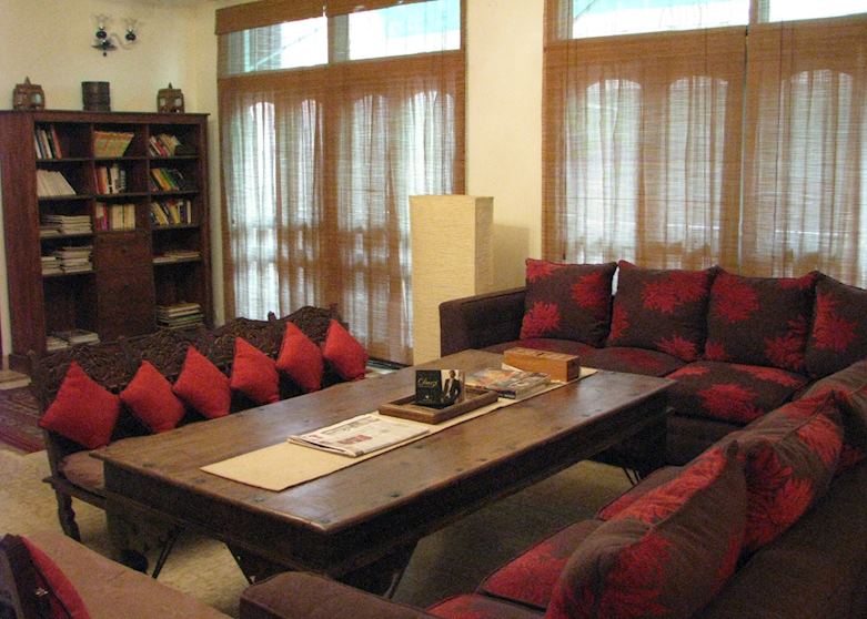 The lounge at Shanti Home, Delhi