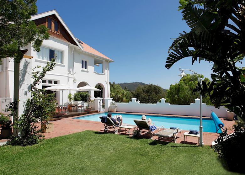 Gardens and pool at Abbey Manor Guesthouse