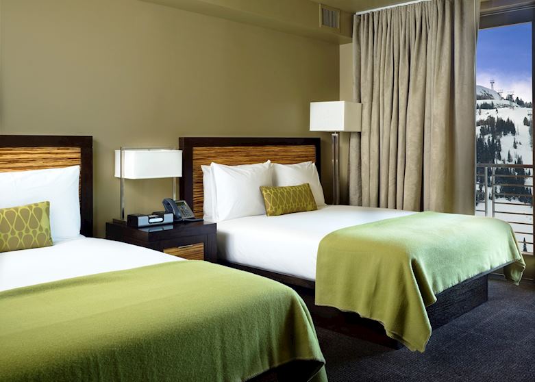 Guest room at the Hotel Terra, Teton Village