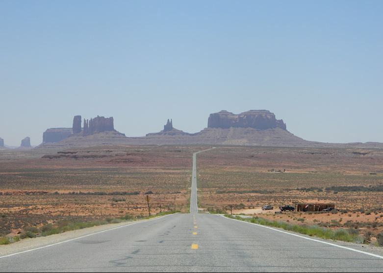A road through Monument Valley