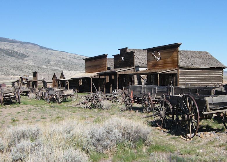 Old buildings at Old Trail Town Historical Museum, Cody