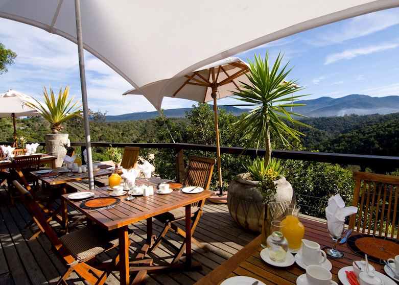 Breakfast with a view - Hog Hollow Country Lodge, Plettenberg Bay